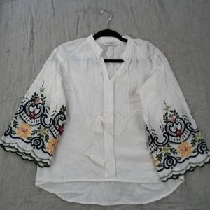 White blouse with embroidery